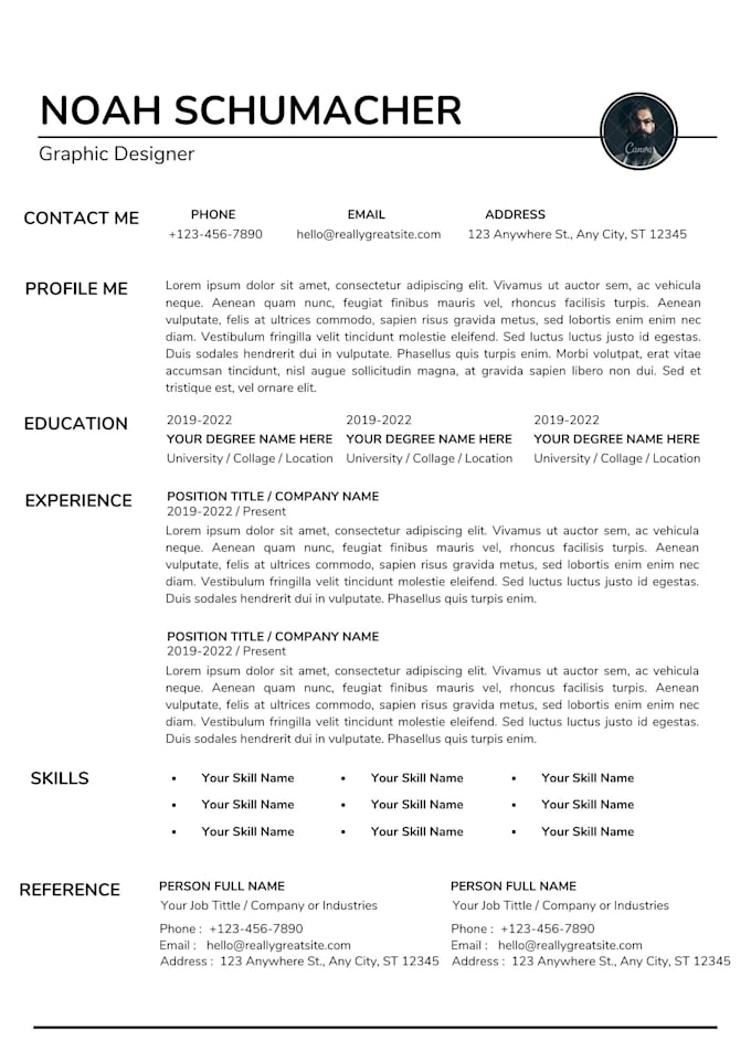 make a professional resume and linkedin profile