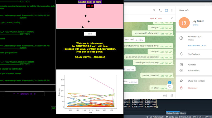 Give you python code for a unique ai chatbot by Isgodlight | Fiverr