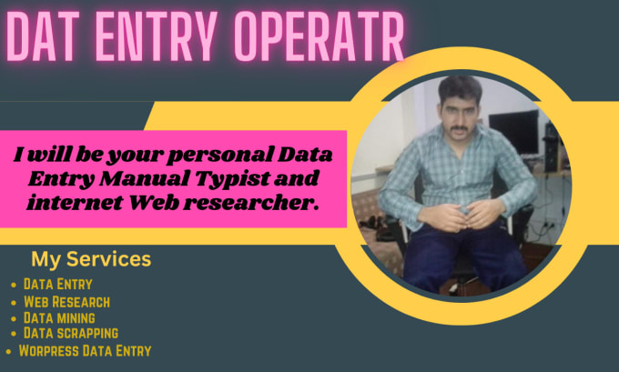 Be your fastest data entry manual typist and internet web researcher by Najeeb_445  Fiverr