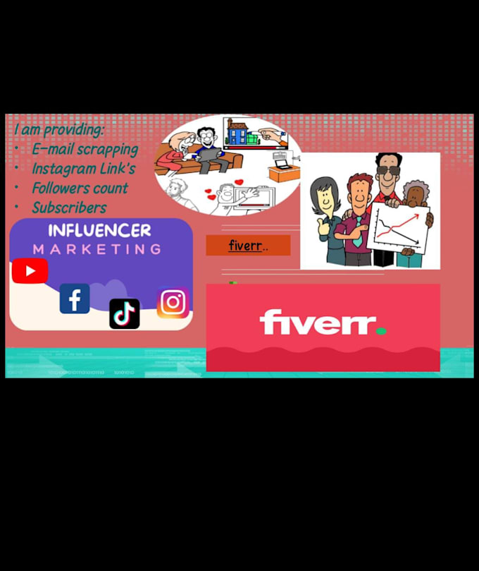 Scrap emails and influencer data from youtube instgram and tiktok by