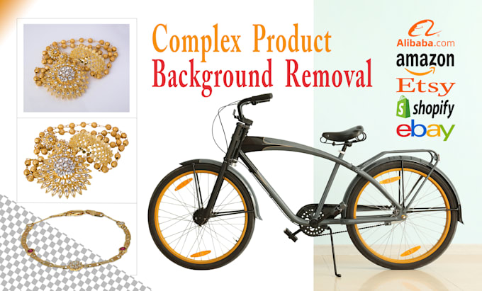 do product photo jewelry bicycle complex background remove