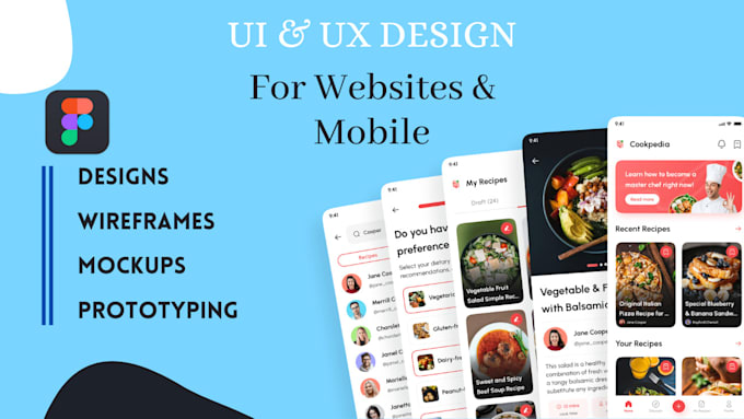 Design ui ux for mobile apps and websites using figma by Raiankush999 ...