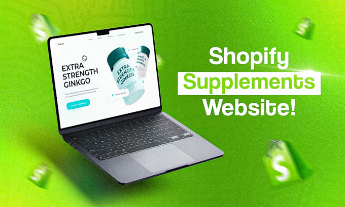 shopify store for supplements, nutrition products