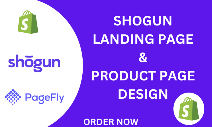 Design shopify landing page with shogun gempages pagefly or