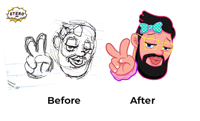 make your sketch into a vector illustration