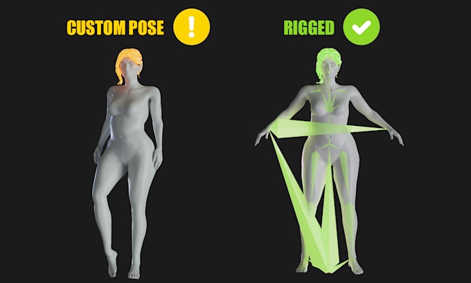 rig posed or unposed character for unreal engine or unity