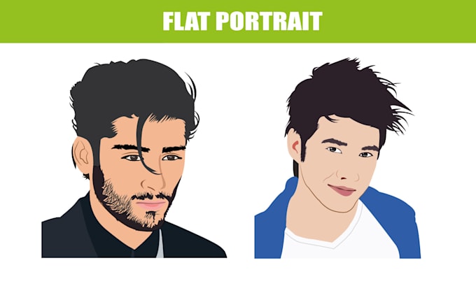 Do image to flat minimalist portrait and avatar by Shrabanti98 | Fiverr