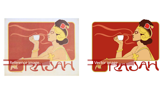 vectorize and redraw blurry image or logo
