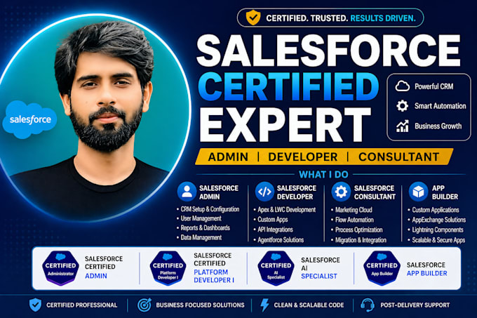 be a certified salesforce admin and developer