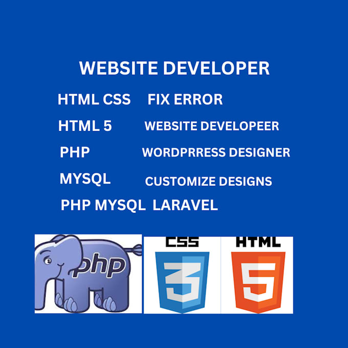 Fix error in html, css,mysql,php and design website by Adanmehmood1 ...