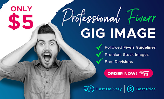 Create a professional fiverr gig picture, gig cover by Caseyjmes | Fiverr