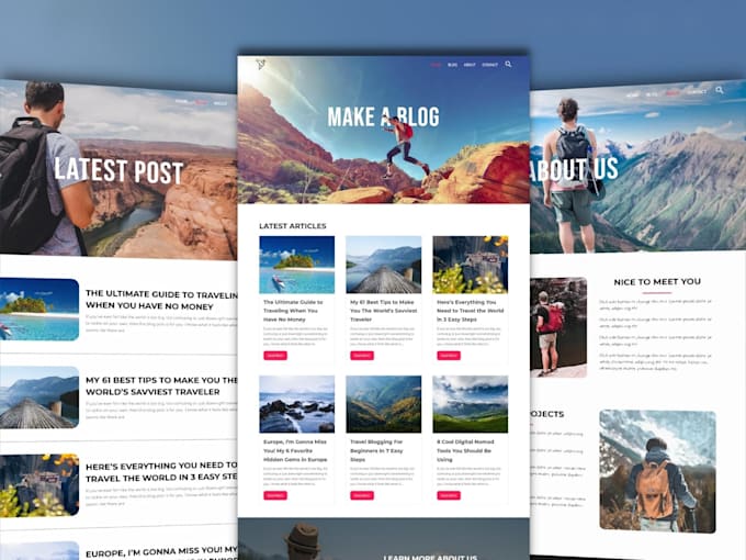 design wordpress blog website with elementor