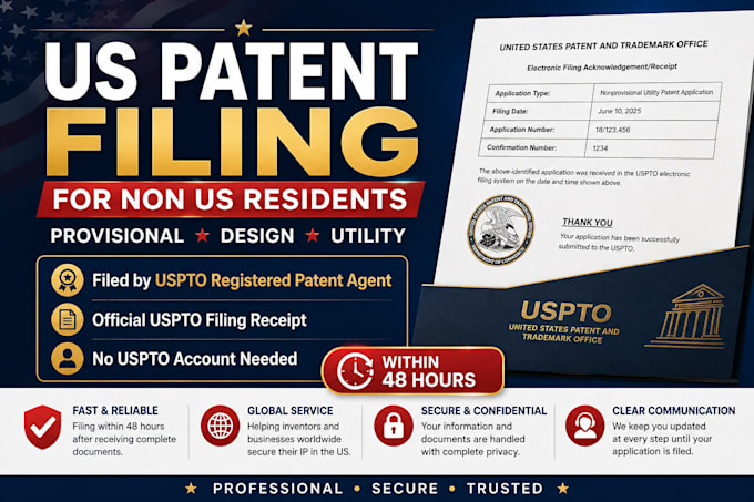 file your US patent application for non US residents within 48