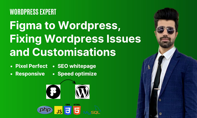 convert figma to wordpress, pixel perfect, responsive, acf