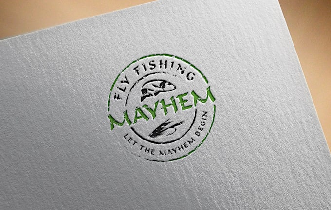 make amazing fly fish angling logo design