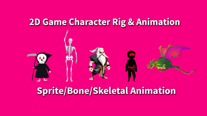 do 2d game character rig and animation in unity