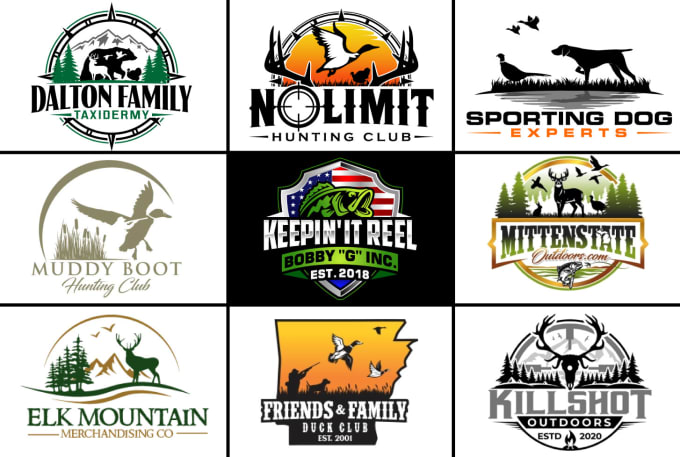 Design best outdoors hunting and fishing logo by Design_house24h | Fiverr