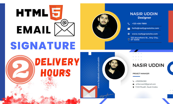 create professional clickable HTML email signature outlook