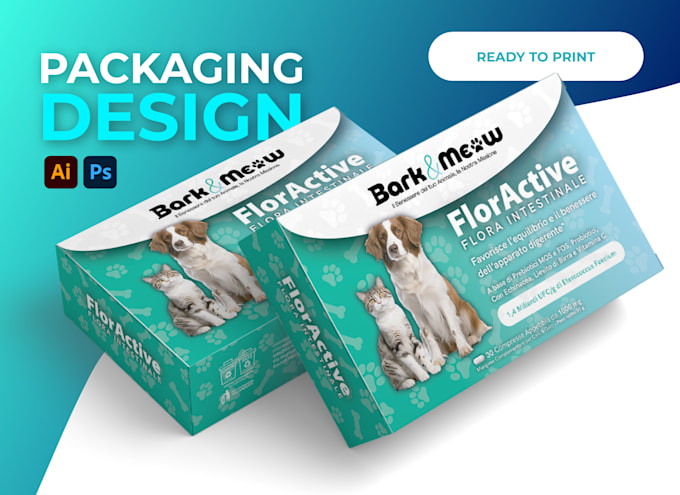 A pixel perfect packaging box design with 3d mockup by Tigerecommerce ...