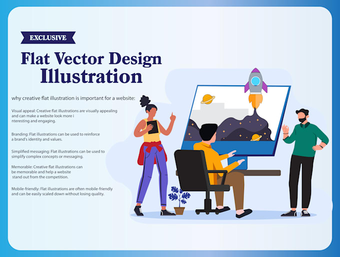create flat design illustrations for websites and blogs