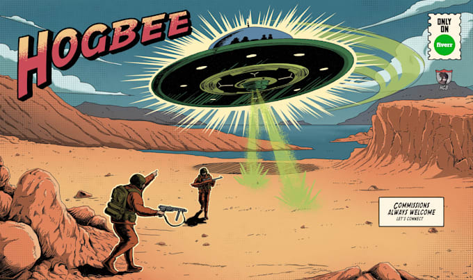 draw your idea in retro vintage comic illustration