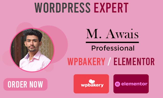 design a wordpress website using elementor or wpbakery