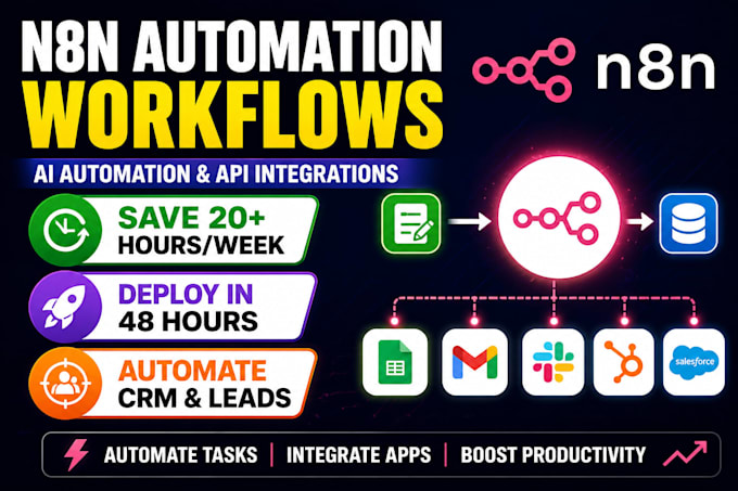 build n8n workflow automation, ai automation and do API integrations