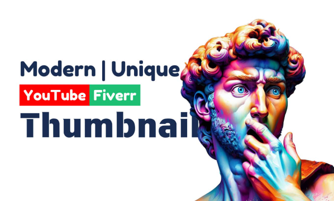 create a modern, unique youtube fiverr gig image thumbnail