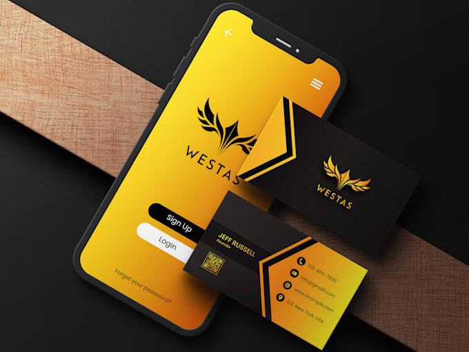 Do digital business card design, vcard, qr code business card, physical