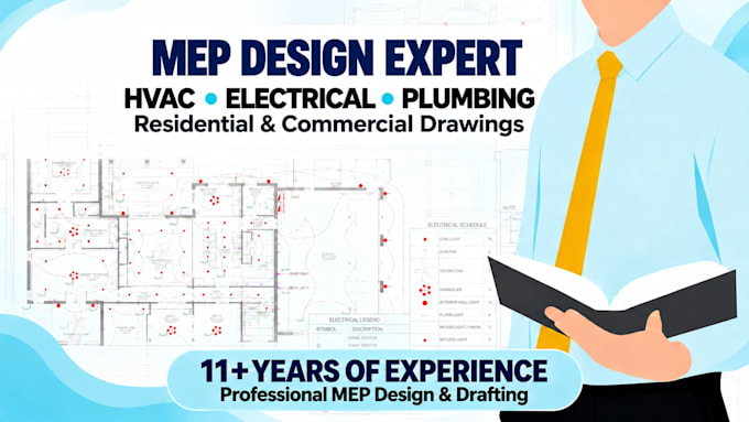 do electrical, hvac, plumbing design, and mep permit drawing