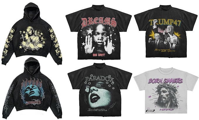 design custom streetwear t shirt and graphic t shirt design