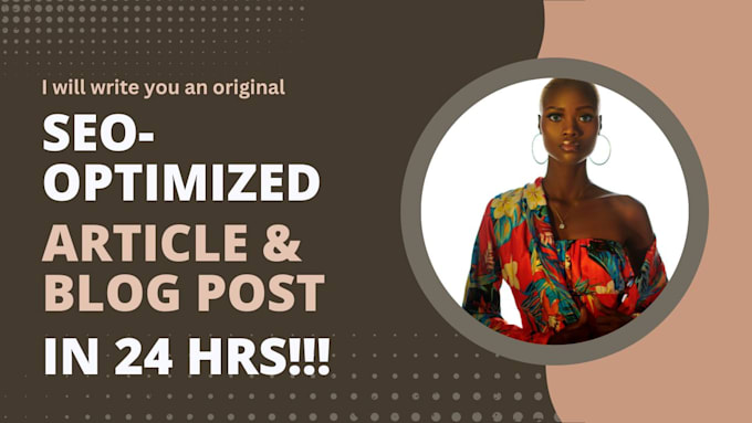 write original SEO blogs and blog articles for you