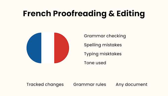proofread and edit your documents as a native french speaker