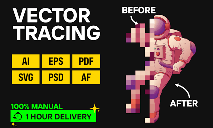 vector trace, redraw or vectorize logo to vector ai file