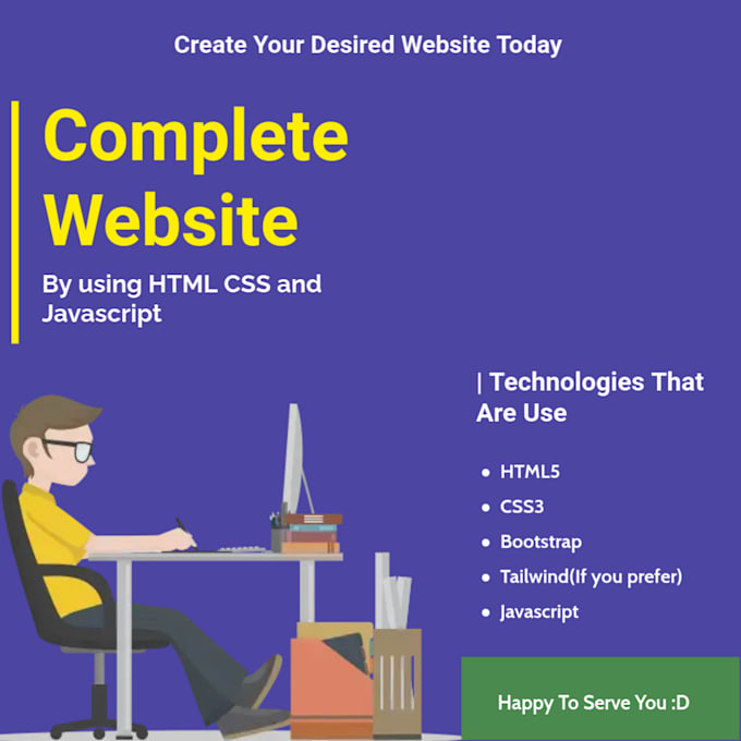 Do responsive website landing page using html css and bootstrap by ...