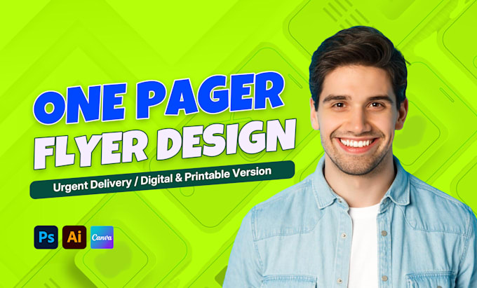 design urgent one pager, capability statement, media kit, press kit, canva flyer