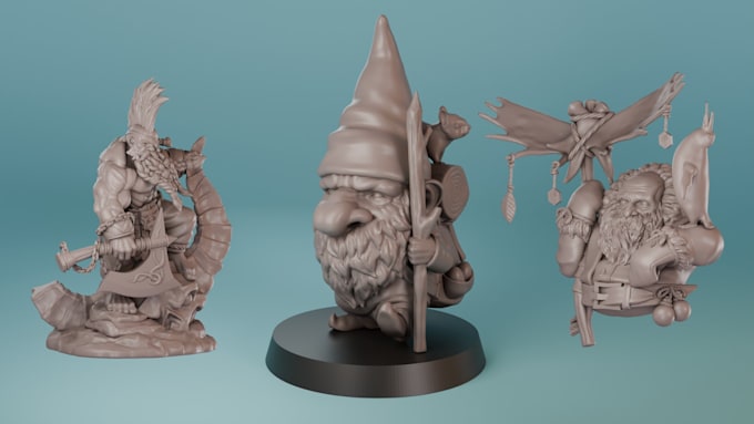 sculpt miniatures for 3d printing and painting
