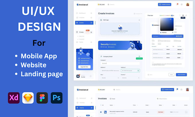 Do web ui ux design or mobile ui ux design by Alice_webgenius | Fiverr
