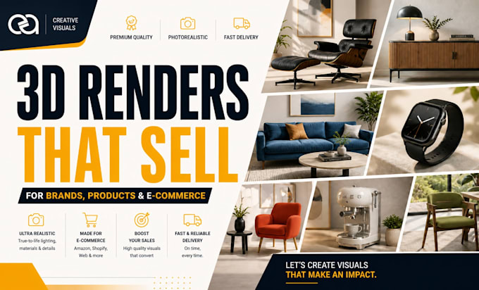 create photorealistic 3d furniture and product renders