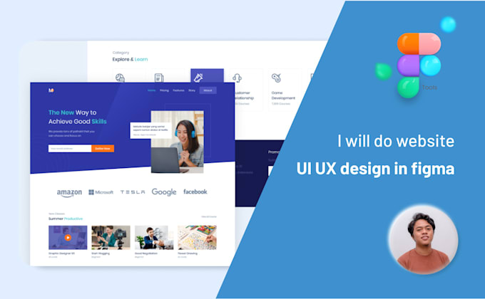 Landing page ui ux design in figma by Iqbalzn17 | Fiverr