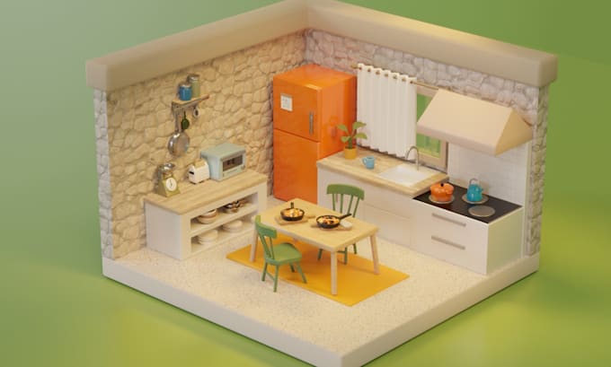 create 3d low poly stylized game assets for you