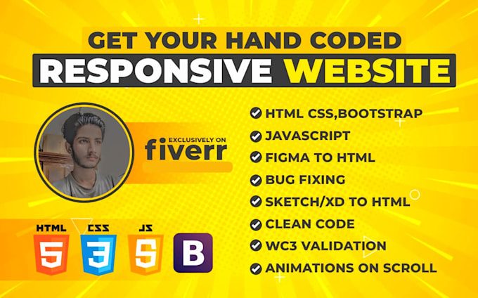 Be your front end web developer and designer by Prodeveloper161 | Fiverr