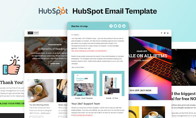 Create customized hubspot email for your unique needs by Revivalpixel18