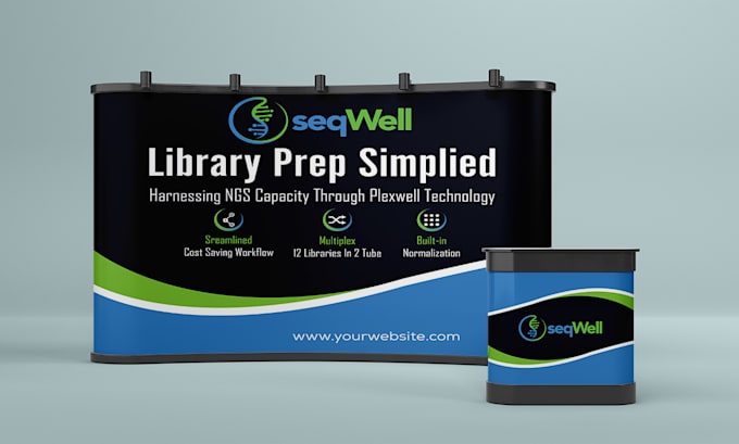 design backdrop banner and trade show booth for exhibition display