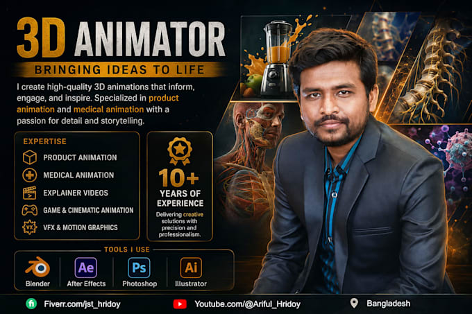 create 2d or 3d medical animations for you