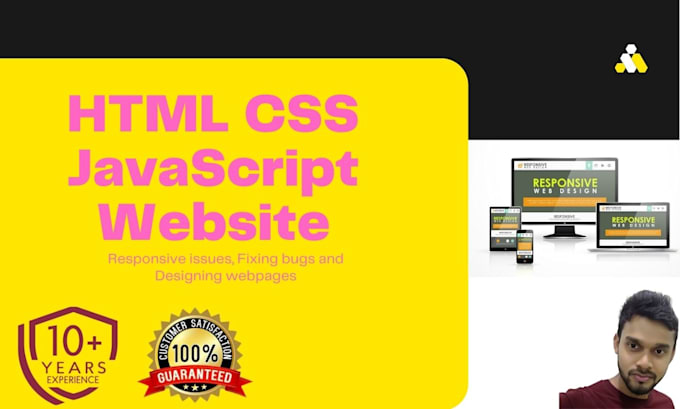 Design responsive website using html css javascript by Jnchamaram | Fiverr