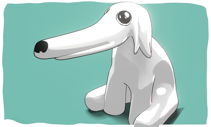 model 3d cute stylized character from your sketch