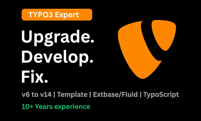 develop upgrade and fix your typo3 website with 10 years of expertise
