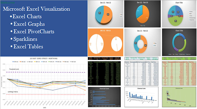 Do excel data visualization through excel charts and graphs by ...
