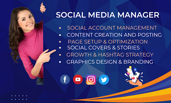be your social media manager and virtual assistant